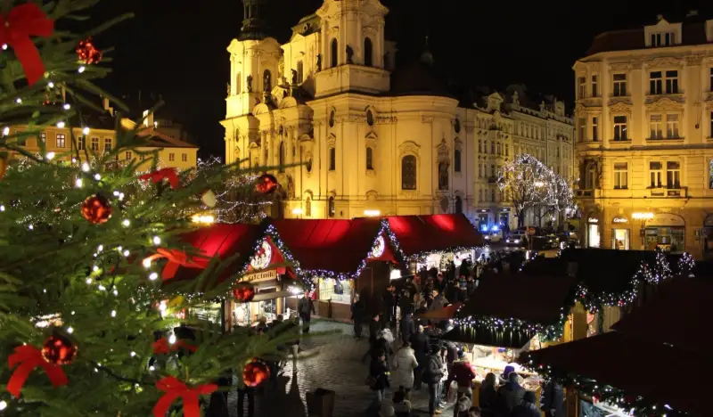 Prag och Dresden Julmarknad
